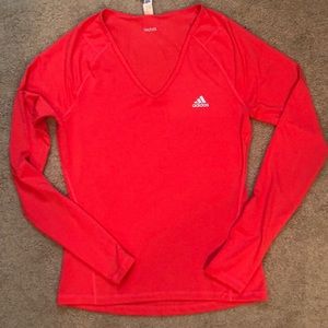 Adidas Coral Long-Sleeve “techfit” Shirt, Size-Med., in Excellent Condition!